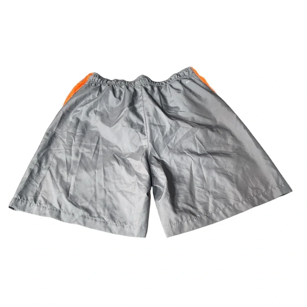 Nike Running Shorts with Reflective Strips Gray Orange Size Large